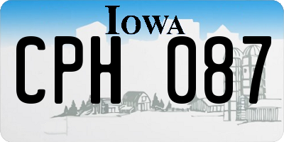 IA license plate CPH087