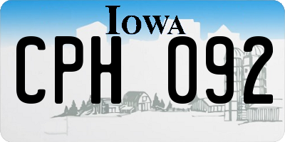 IA license plate CPH092