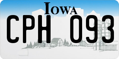 IA license plate CPH093