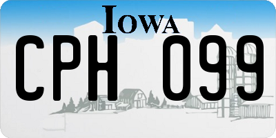 IA license plate CPH099