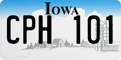 IA license plate CPH101