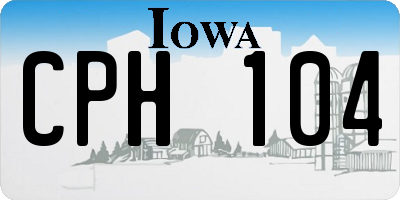 IA license plate CPH104