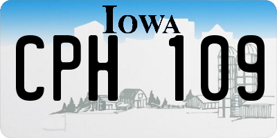IA license plate CPH109