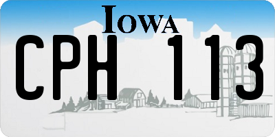IA license plate CPH113
