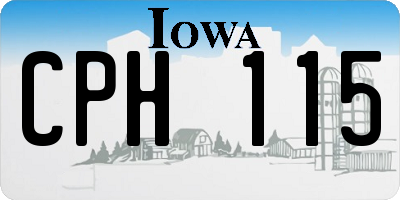IA license plate CPH115