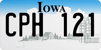 IA license plate CPH121