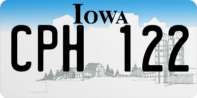 IA license plate CPH122