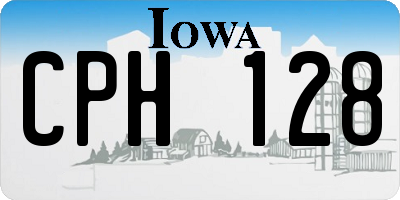IA license plate CPH128