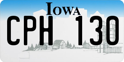 IA license plate CPH130