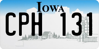 IA license plate CPH131