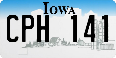 IA license plate CPH141
