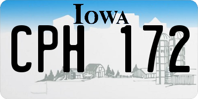 IA license plate CPH172