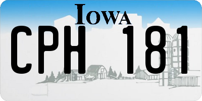 IA license plate CPH181