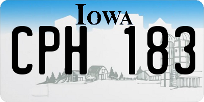 IA license plate CPH183