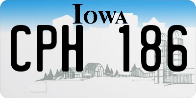IA license plate CPH186