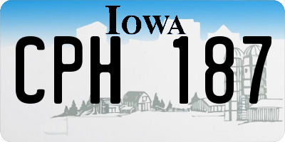 IA license plate CPH187