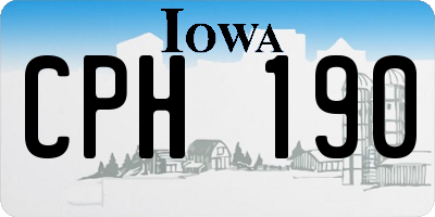 IA license plate CPH190