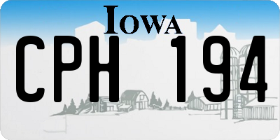 IA license plate CPH194
