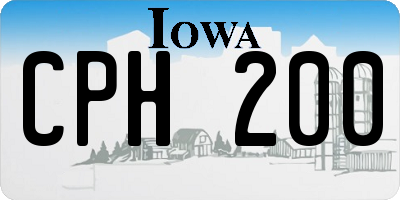 IA license plate CPH200