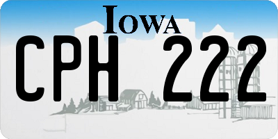 IA license plate CPH222