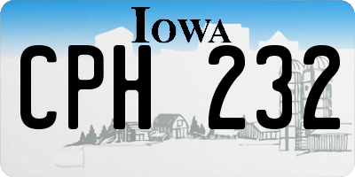IA license plate CPH232