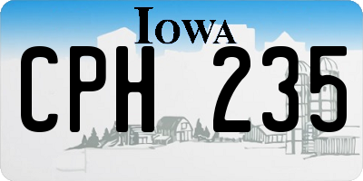 IA license plate CPH235