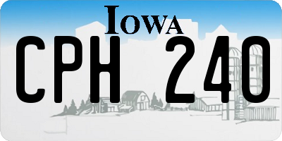 IA license plate CPH240