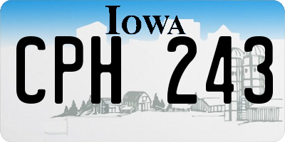 IA license plate CPH243