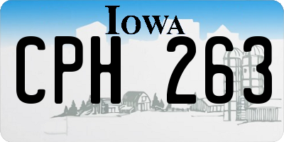 IA license plate CPH263