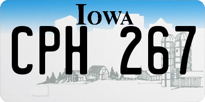 IA license plate CPH267