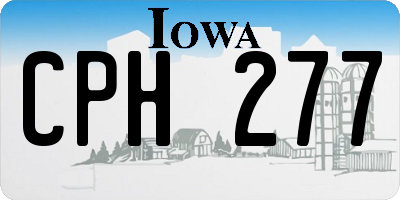 IA license plate CPH277