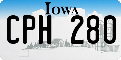 IA license plate CPH280