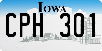 IA license plate CPH301
