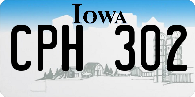 IA license plate CPH302