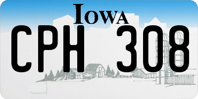 IA license plate CPH308