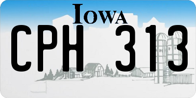 IA license plate CPH313