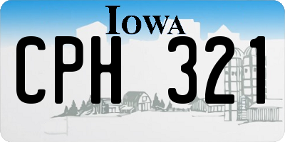 IA license plate CPH321