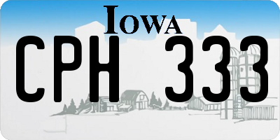IA license plate CPH333