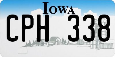 IA license plate CPH338