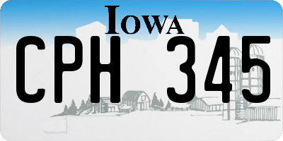 IA license plate CPH345