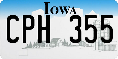 IA license plate CPH355