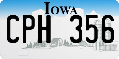 IA license plate CPH356
