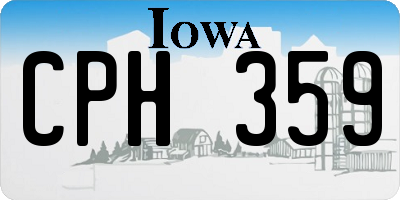 IA license plate CPH359