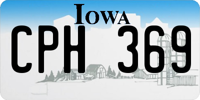 IA license plate CPH369