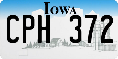 IA license plate CPH372