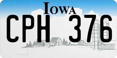 IA license plate CPH376