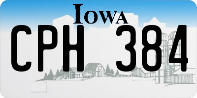 IA license plate CPH384