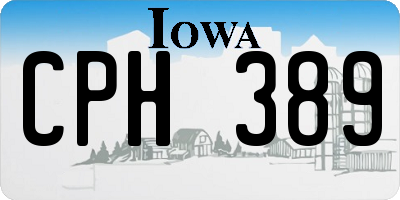 IA license plate CPH389