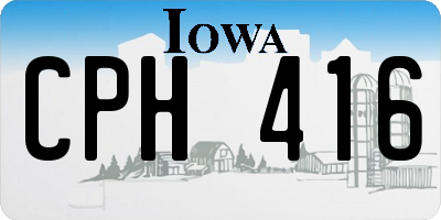 IA license plate CPH416