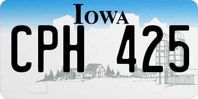 IA license plate CPH425